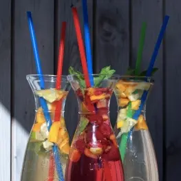 Domácí malinová a bezová limonáda